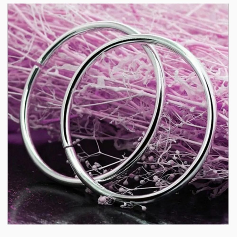 SOLD OUT RESTOCKING!! 925 Silver Smooth Cuff Bangle Bracelet - Picture 6 of 16